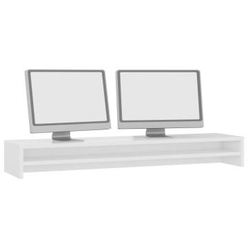 Monitor Stand High Gloss White - Ergonomic & Stylish Design