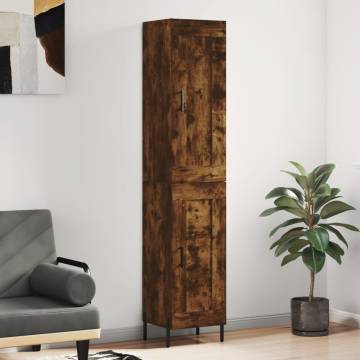 Highboard Smoked Oak | Elegant Engineered Wood Storage Solution