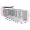 Durable Dog House with Run - Anthracite Galvanised Steel