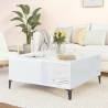 Coffee Table High Gloss White 80x80x36.5 cm Engineered Wood Colour high gloss white Quantity in Package 1 