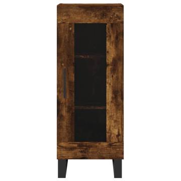 Elegant Highboard in Smoked Oak - 34.5x34x180 cm