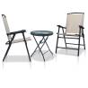 3 Piece Bistro Set Cream Steel Colour cream Number of 3 