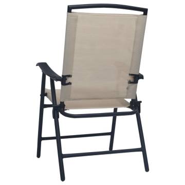 3 Piece Bistro Set - Cream Steel | Elegant Garden Furniture