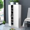 Stylish White Shoe Cabinet with 7 Shelves - Hipomarket