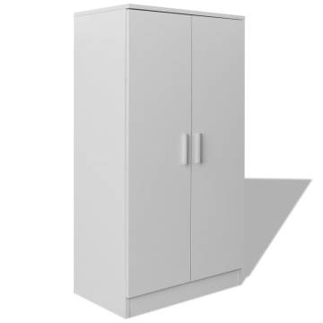 Stylish White Shoe Cabinet with 7 Shelves - Hipomarket