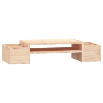 Monitor Stand - Solid Pine Wood | HipoMarket UK