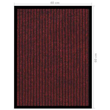 Striped Red Doormat 40x60 cm - Durable & Stylish