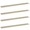 Stylish Wall Shelves Set - White & Sonoma Oak - 4 pcs