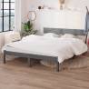 Bed Frame Grey Solid Wood Pine 160x200 cm Colour grey Size 160 x 200 cm 