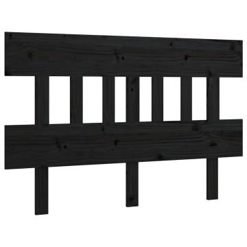 Stylish Black Solid Wood Bed Headboard - 183.5x3x81 cm