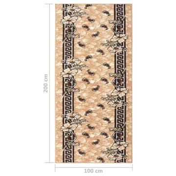 Runner Rug BCF Beige 100x200 cm - Elegant & Durable