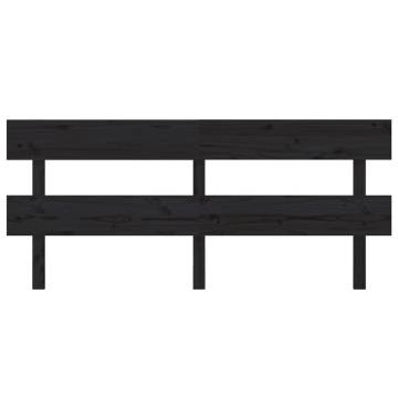 Black Bed Headboard - Solid Pine Wood | 184x3x81 cm