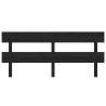 Black Bed Headboard - Solid Pine Wood | 184x3x81 cm