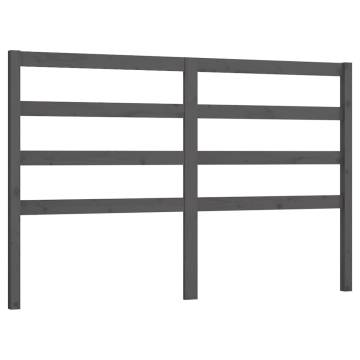 Stylish Grey Bed Headboard - Solid Pine Wood (166x4x100 cm)