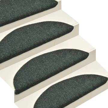 Self-Adhesive Stair Mats - 10 pcs Green, Non-Slip & Washable