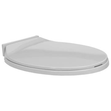 Soft-Close Toilet Seat Light Grey Oval | Durable & Easy to Clean