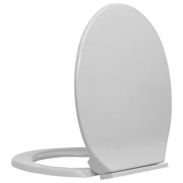 Soft-Close Toilet Seat Light Grey Oval | Durable & Easy to Clean