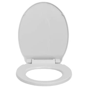 Soft-Close Toilet Seat Light Grey Oval | Durable & Easy to Clean