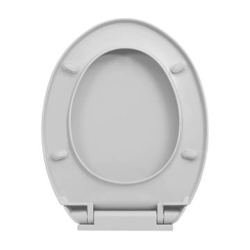 Soft-Close Toilet Seat Light Grey Oval | Durable & Easy to Clean