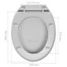 Soft-Close Toilet Seat Light Grey Oval | Durable & Easy to Clean