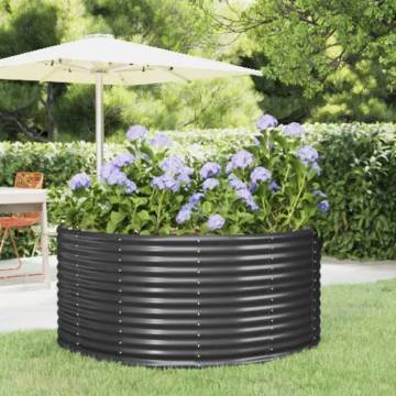 Garden Raised Bed Anthracite 140x140 cm | Durable Steel Planter