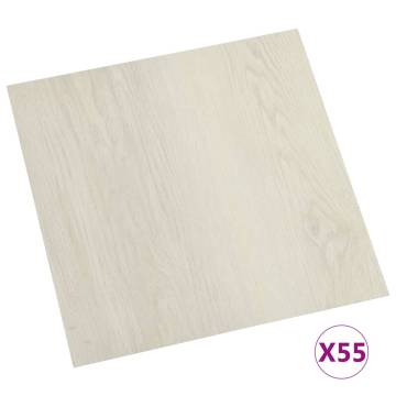 Self-Adhesive PVC Flooring Planks - 55 pcs Beige | HipoMarket