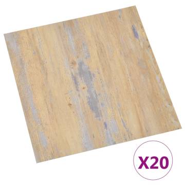 Self-Adhesive Flooring Planks - Durable Brown PVC Set