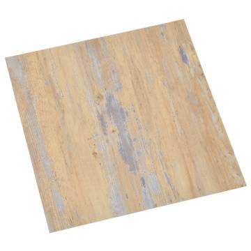 Self-Adhesive Flooring Planks - Durable Brown PVC Set