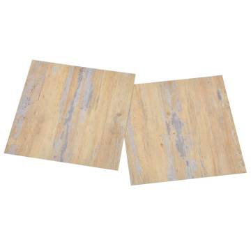 Self-Adhesive Flooring Planks - Durable Brown PVC Set