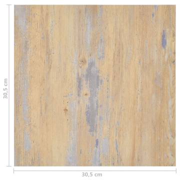 Self-Adhesive Flooring Planks - Durable Brown PVC Set