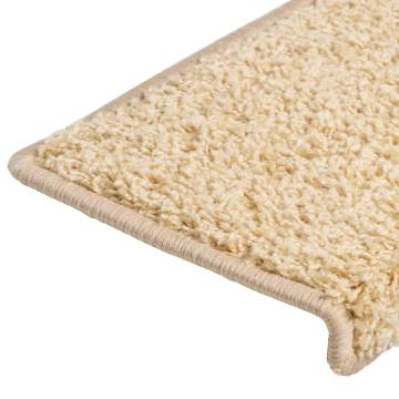 Brown Stair Mats 10 pcs 65x21x4 cm - Non-Slip & Washable