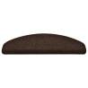 Self-Adhesive Stair Mats - 5 pcs Brown | Hipomarket UK