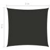 Sunshade Sail Oxford Fabric 3x3 m Anthracite - Hipomarket