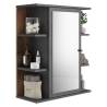 FMD Mirrored Bathroom Cabinet - Matera Old Style Dark