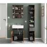 FMD Mirrored Bathroom Cabinet - Matera Old Style Dark