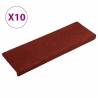 Stair Mats 10 pcs Bordeaux Red | Non-Slip & Washable