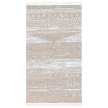 Beige Cotton Rug 120x180 cm - Soft & Washable