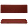 Stair Mats 10 pcs Bordeaux Red | Non-Slip & Washable