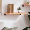 Wall Shelf Light Brown Solid Oak - 60x30x(2-6) cm | HipoMarket