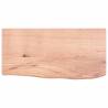 Wall Shelf Light Brown Solid Oak - 60x30x(2-6) cm | HipoMarket