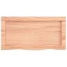 Wall Shelf Light Brown Solid Oak - 60x30x(2-6) cm | HipoMarket