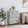 Chest of Drawers Concrete Grey 69.5x34x90 cm Engineered Wood Colour concrete grey Quantity in Package 1 