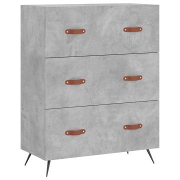 Chest of Drawers Concrete Grey - 69.5x34x90 cm Engineered Wood