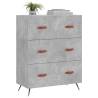 Chest of Drawers Concrete Grey - 69.5x34x90 cm Engineered Wood