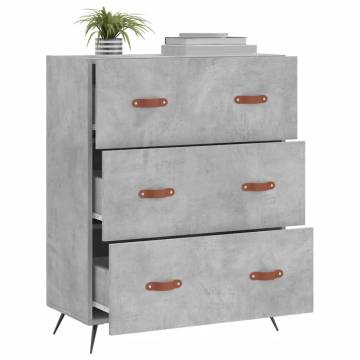 Chest of Drawers Concrete Grey - 69.5x34x90 cm Engineered Wood