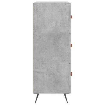 Chest of Drawers Concrete Grey - 69.5x34x90 cm Engineered Wood