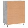 Chest of Drawers Concrete Grey - 69.5x34x90 cm Engineered Wood