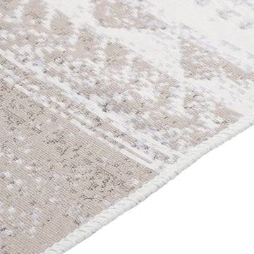 Beige Cotton Rug 120x180 cm - Soft & Washable