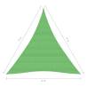 Light Green Sunshade Sail 3x4x4 m HDPE - Ideal Outdoor Shelter