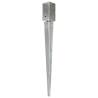 Ground Spikes 6 pcs Silver - Galvanised Steel 7x7x75 cm